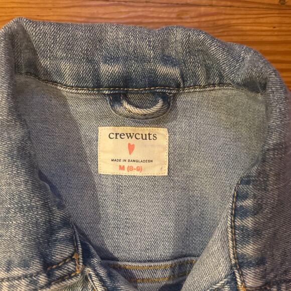 Crewcuts medium wash denim button girls jacket SIZE M - Picture 3 of 5